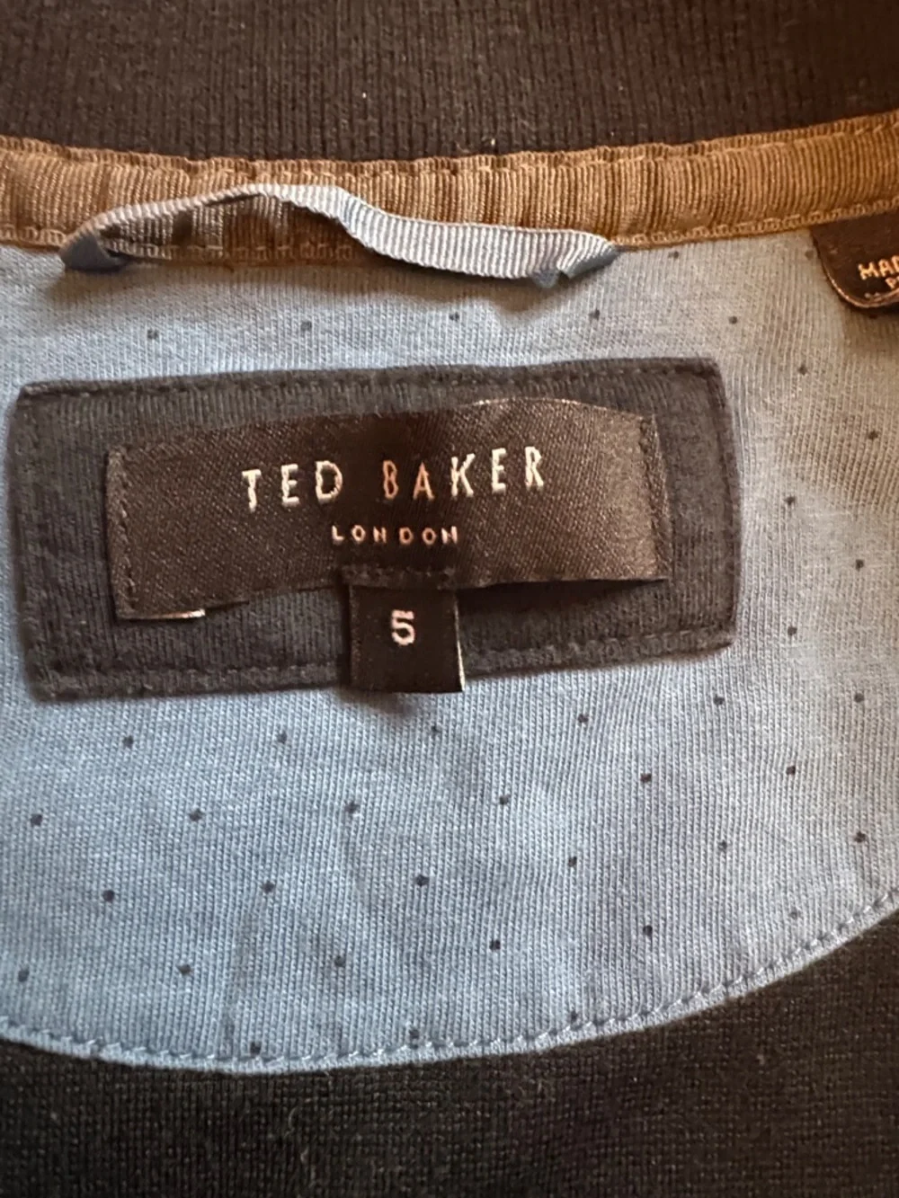Ted Baker London Black QuarterZip Sweater size 5 Medium
